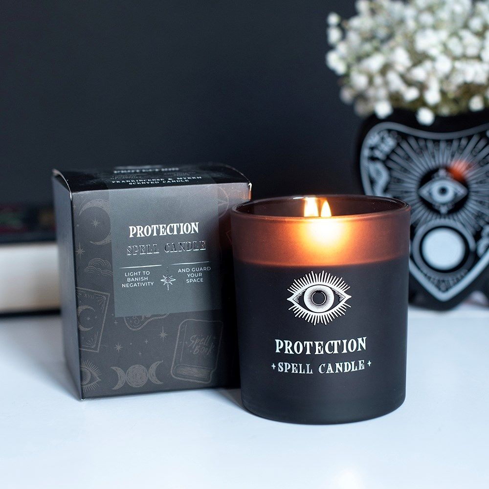 Something Different - Protection Frankincense & Myrrh Scented Candle - Black/White